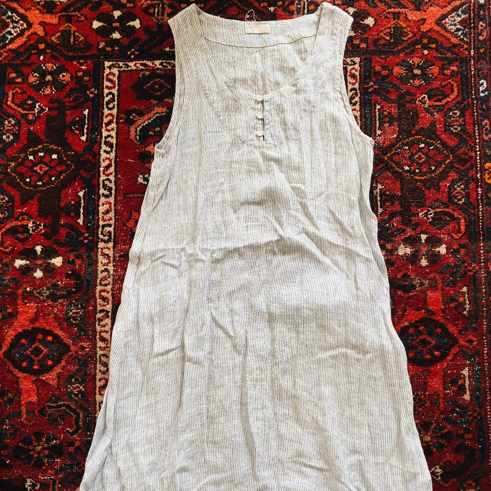 cp shades summer dress in blue stripe, size small